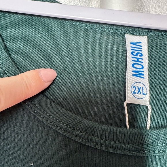 NWT ViiShow Women’s Short Sleeve V Neck Maxi Dress Dark Green Pockets Plus 2XL - Picture 10 of 11